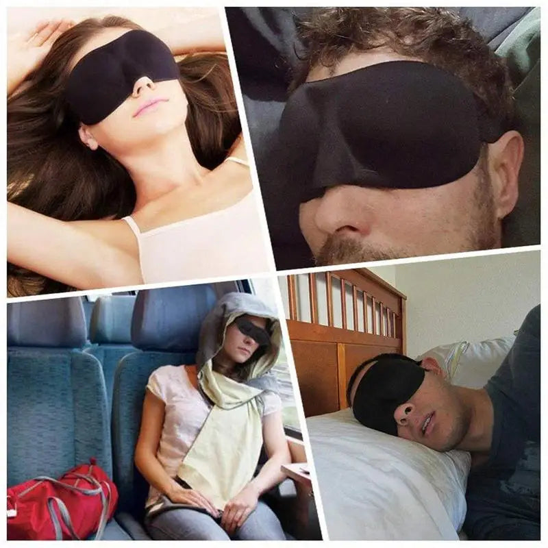3D Sleep Mask — Total Blackout, Zero Eye Pressure