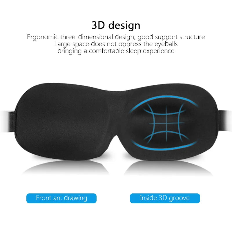 3D Sleep Mask — Total Blackout, Zero Eye Pressure